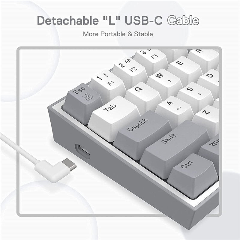 USBC mechanical keyboard with red linear switches
